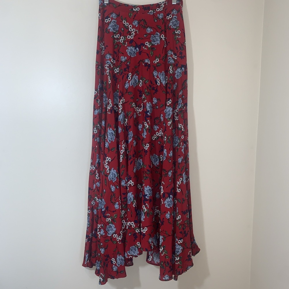 Yumi Kim Womens Leap of Faith Maxi Skirt Small Red Floral Cottagecore Boho